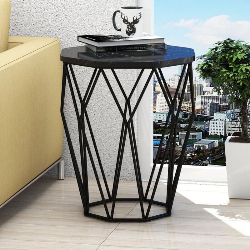 Príručný stolík / Odkladací stolík Sofya - Black Marble 6