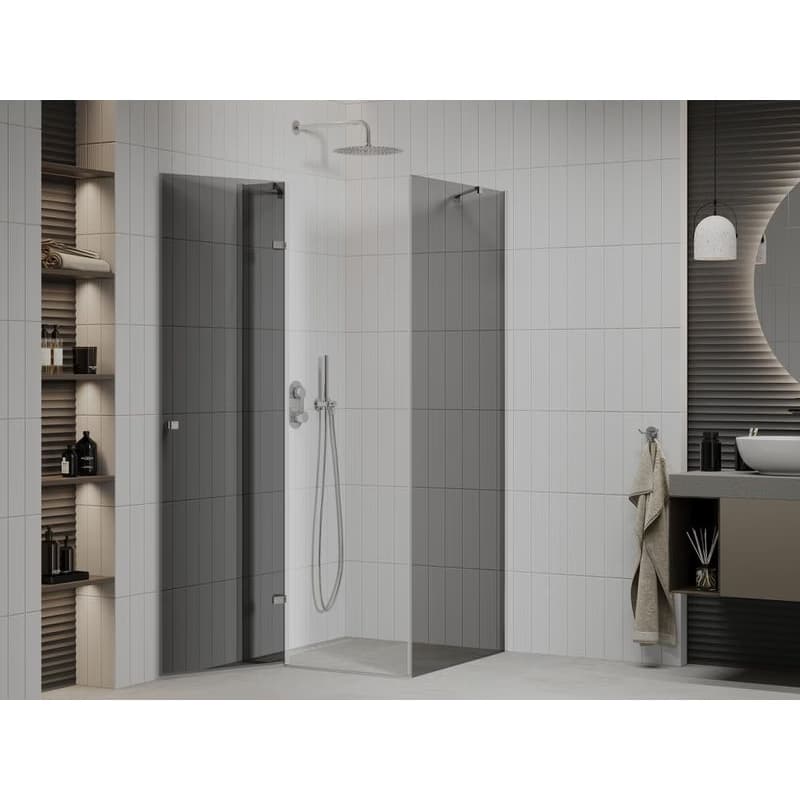 MEXEN/S - ROMA sprchovací kút 90x90, grafit, chróm 854-090-090-01-40 3