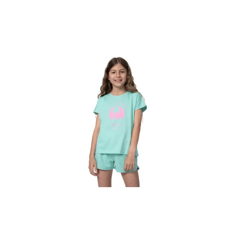 Dievčenské tričko s krátkym rukávom 4F JUNIOR TSHIRT F397-47S-MINT