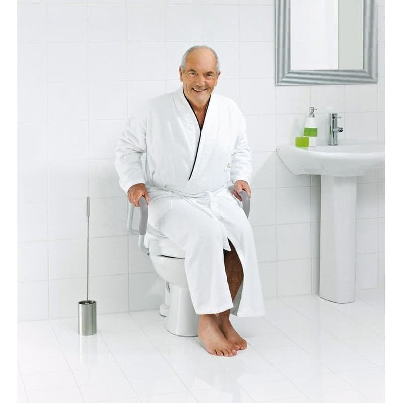 RIDDER - HANDICAP WC sedátko zvýšené 10cm, s madlami, biele A0072001 3