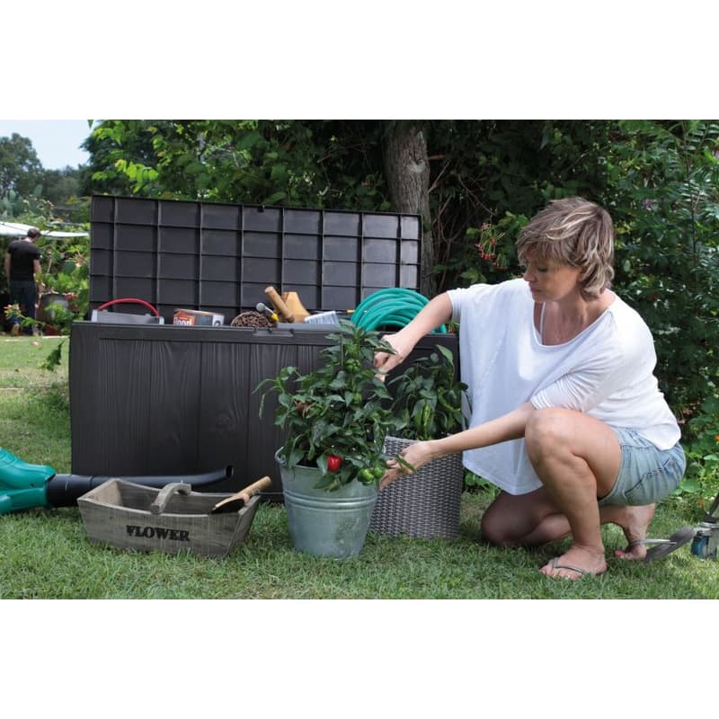 KETER Úložný box WOODSHER | antracit 270L 4