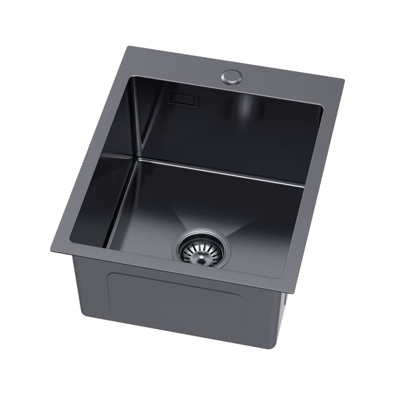 VELAZO Jednokomorový oceľový drez 40 x 50 cm PVD grafit, Velazo VELAZ4050B 3