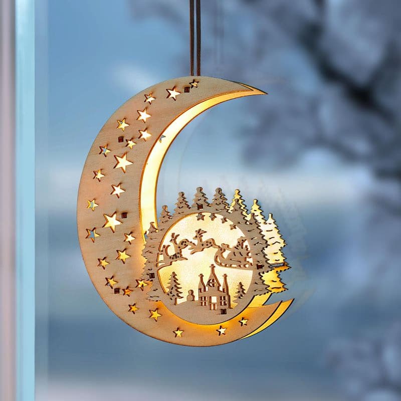 LED drevená dekorácia Magic Moon 1