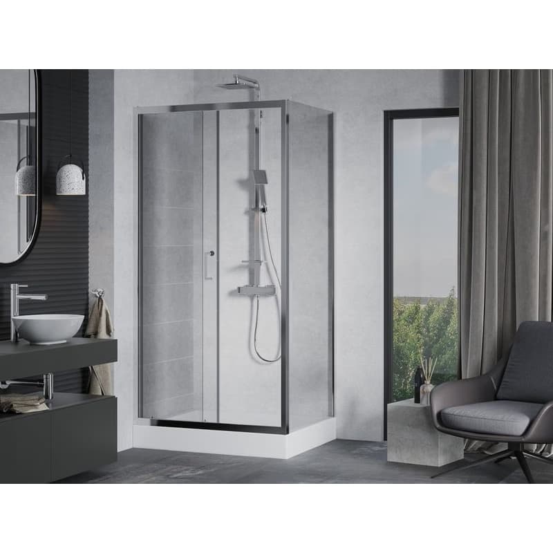 MEXEN/S - Apia Sprchovací kút 120x80, transparent, chróm + vanička Rio 840-120-080-01-00-4510 3