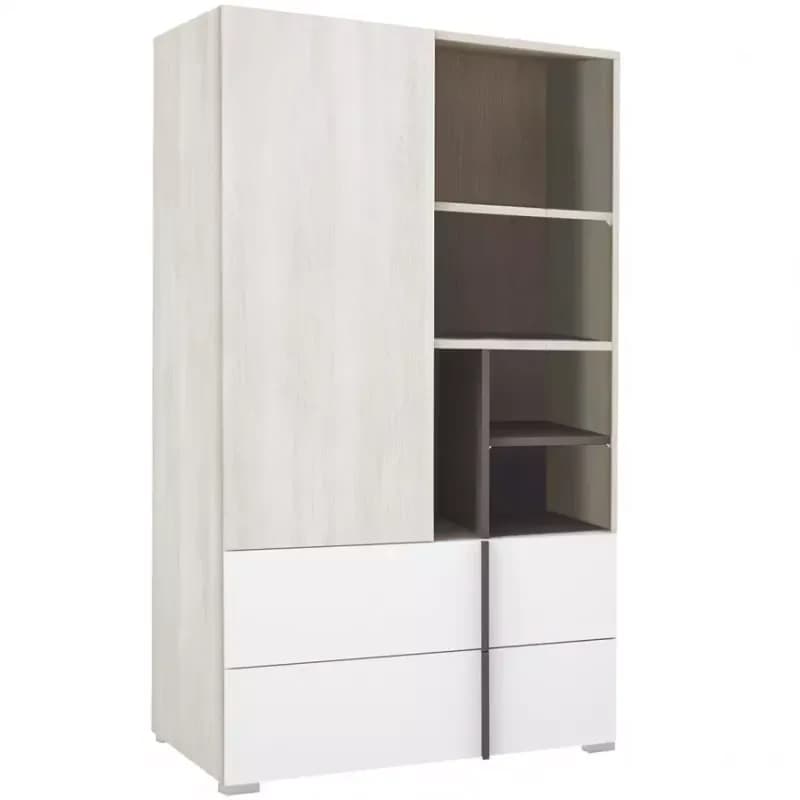 Regál Remo RM6 dub wilton/biela/antracit