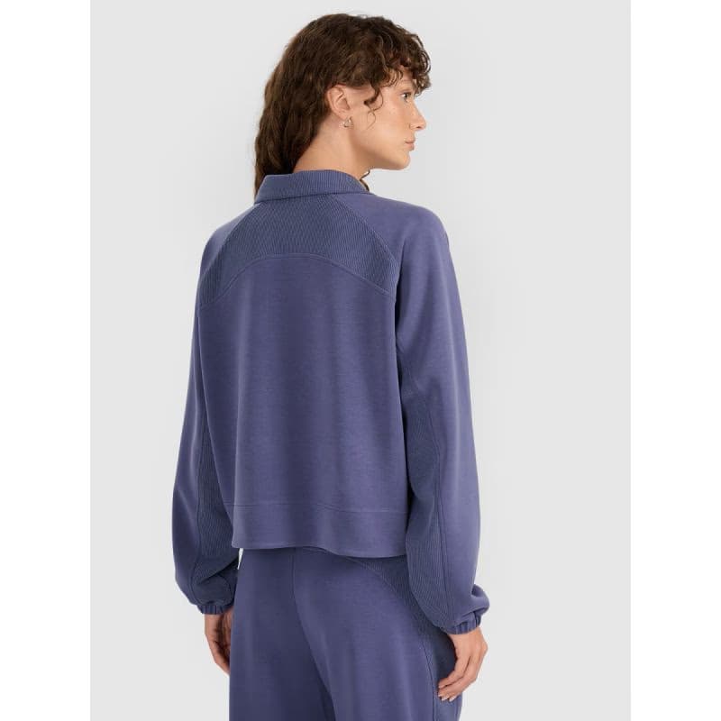 Dámska mikina s 1 2 zipsom 4F SWEATSHIRT F1836-WAW25TSWSF1836-32S-DENIM 3