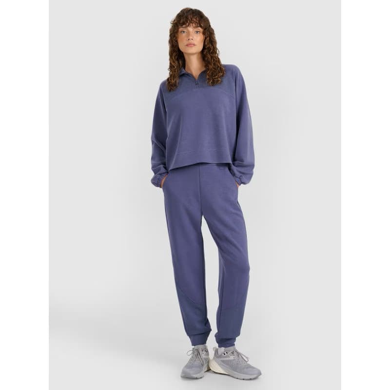 Dámska mikina s 1 2 zipsom 4F SWEATSHIRT F1836-WAW25TSWSF1836-32S-DENIM 4