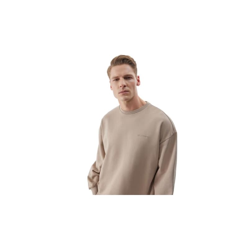 Pánska mikina 4F SWEATSHIRT-WSS24TSWSM1027-83S-BEIGE