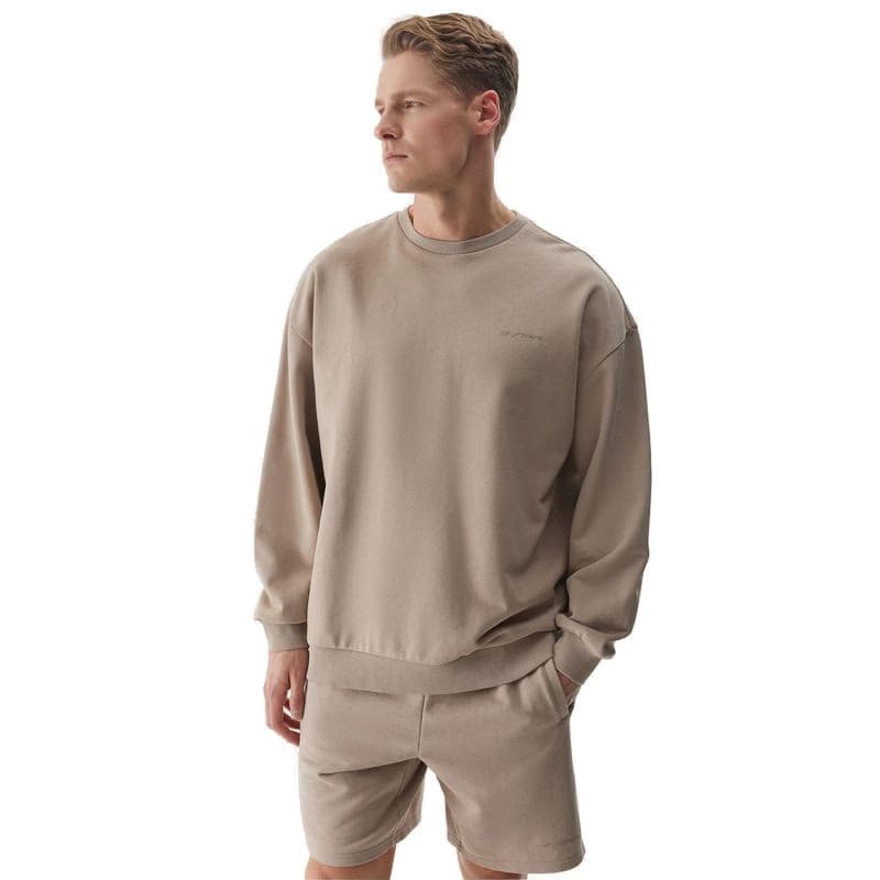 Pánska mikina 4F SWEATSHIRT-WSS24TSWSM1027-83S-BEIGE 3