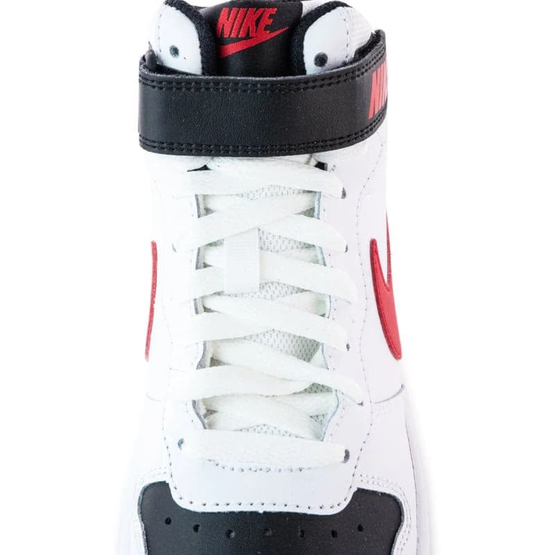 Chlapčenská rekreačná obuv NIKE Court Borough Mid 2 white black university red 5