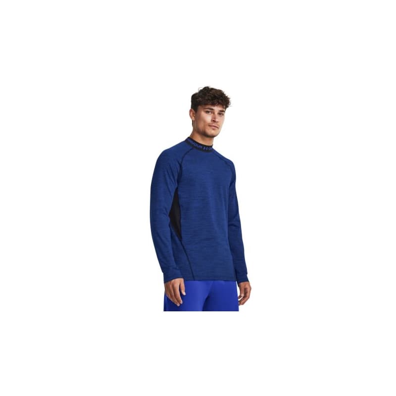 Pánske kompresné tričko s dlhým rukávom UNDER ARMOUR UA CG Armour Twist Mock-BLU