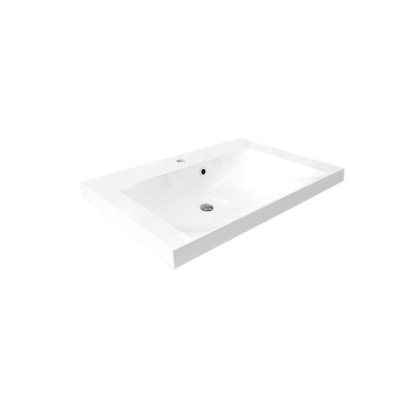 Mereo Bino, koupelnová skříňka s umyvadlem z litého mramoru 81 cm, biela CN661M 5