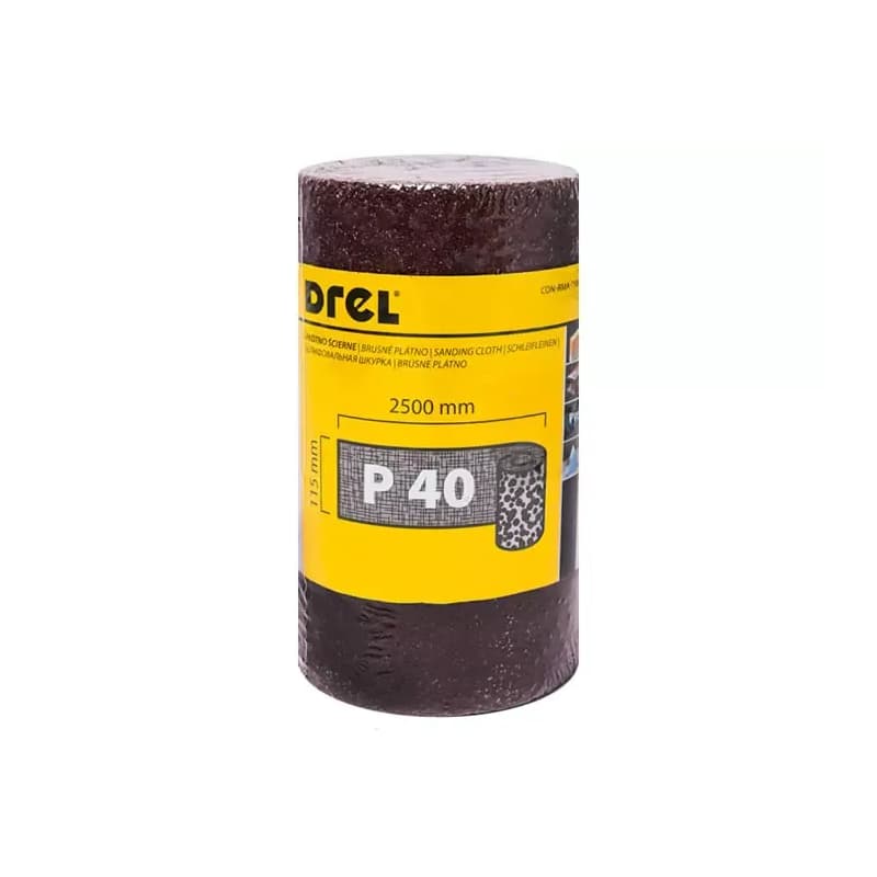 DREL Brúsny papier na kotúči 115mm x 2,5 m P40 CON-MRY-1104 1