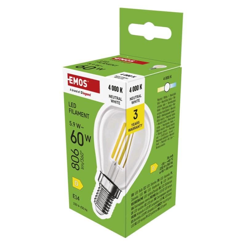 EMOS LED FLM MINI GL 5,9 W (60 W) 806lm E14 NW 1
