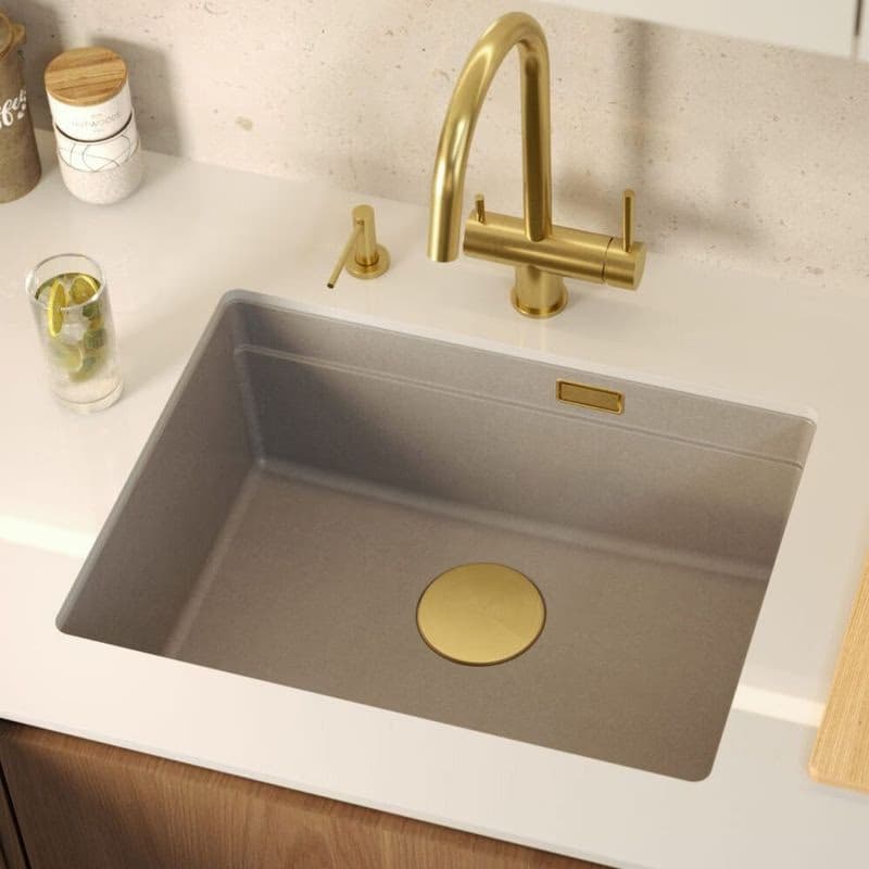 Quadron Quadron - Granitový drez Logan 100 Beige Meď HQJ6045U4_PVDC1_U 2