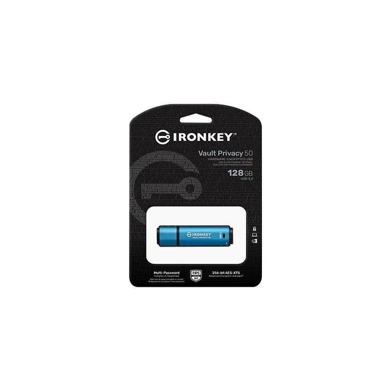 Kingston Flash Disk IronKey 128GB Vault Privacy 50 AES-256 Encrypted, FIPS 197 3