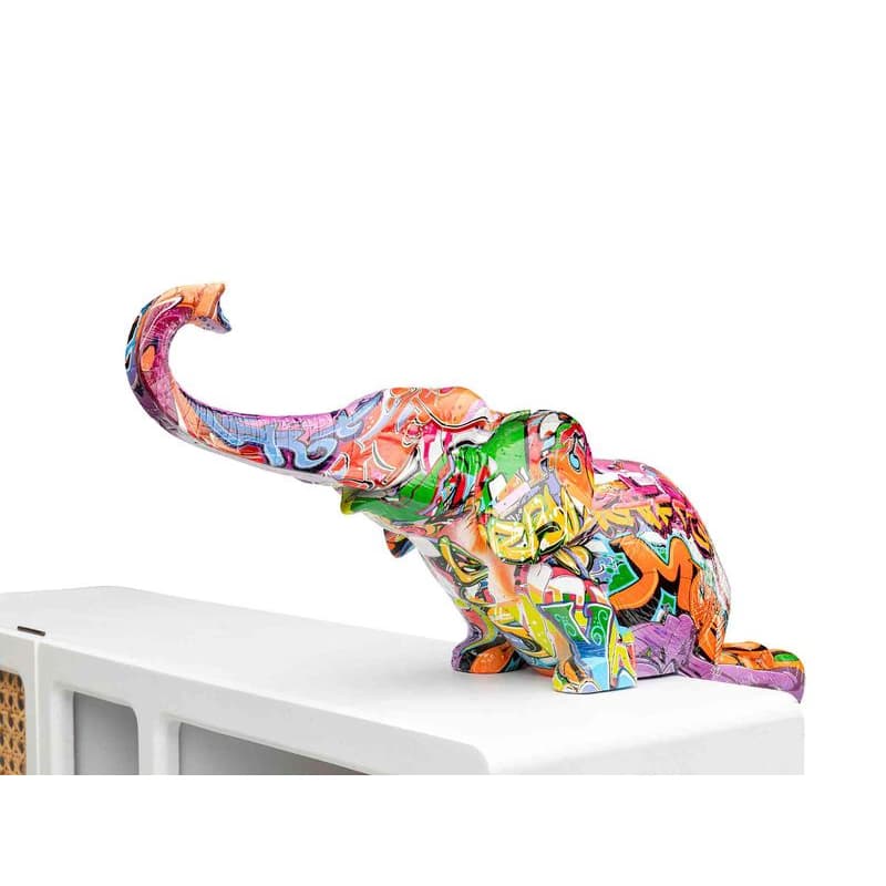 Elefant Zirkus Graffiti dekorácia viacfarebná 1