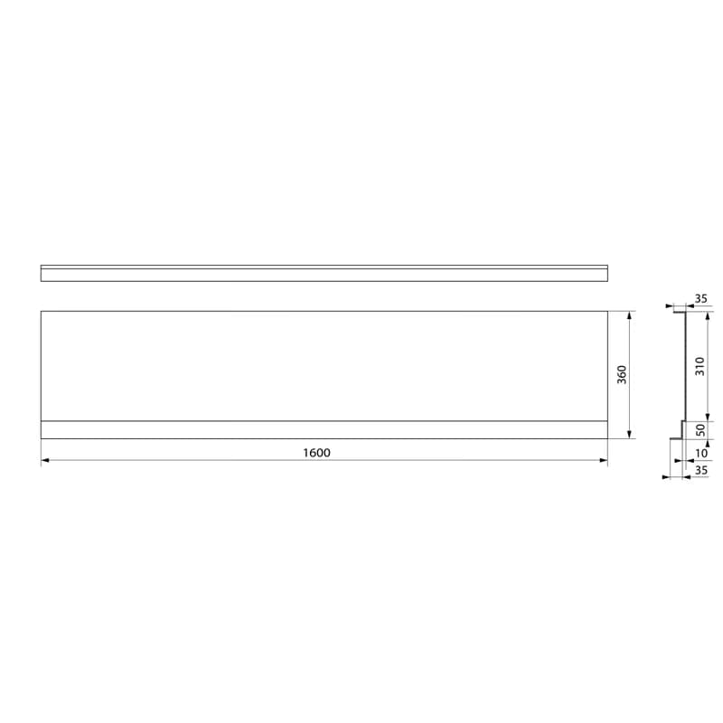 POLYSAN - DEEP PLAIN NIKA panel, 160x36cm 73202 2