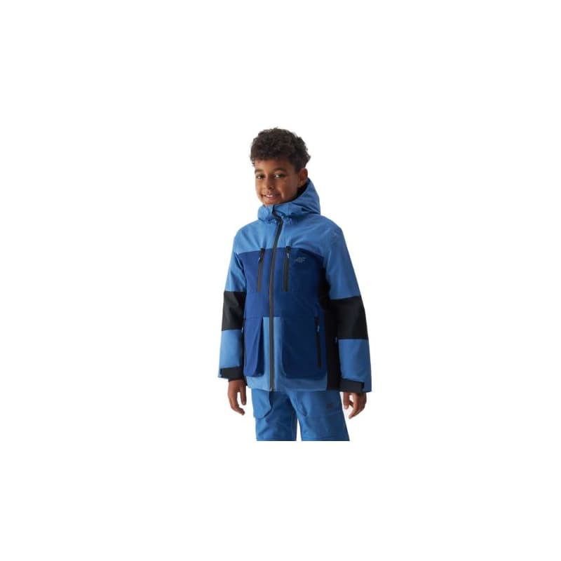 Chlapčenská lyžiarska bunda 4F JUNIOR TECHNICAL JACKET-JAW23TTJAM301-33S-BLUE