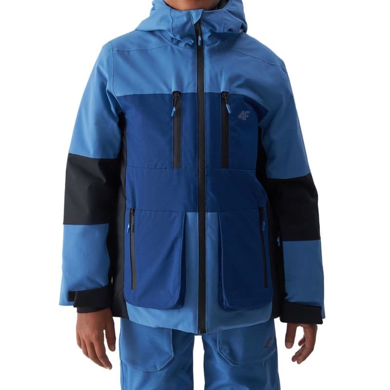 Chlapčenská lyžiarska bunda 4F JUNIOR TECHNICAL JACKET-JAW23TTJAM301-33S-BLUE 2