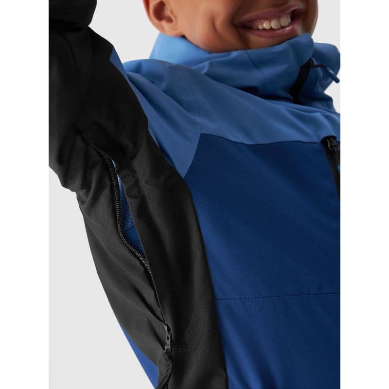 Chlapčenská lyžiarska bunda 4F JUNIOR TECHNICAL JACKET-JAW23TTJAM301-33S-BLUE 5