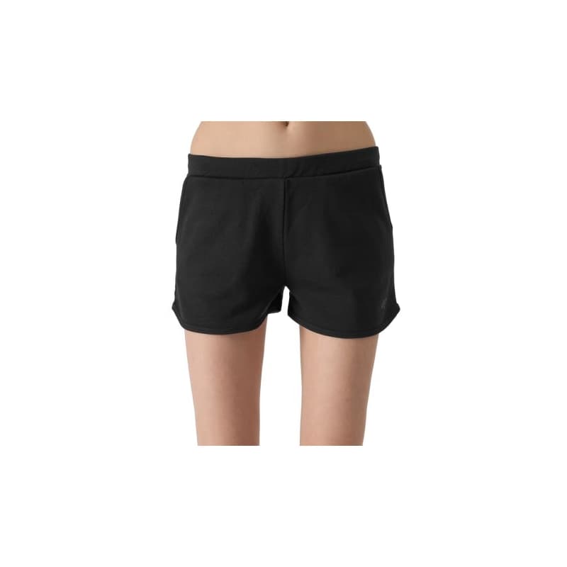 Dievčenské teplákové kraťasy 4F JUNIOR SHORTS CAS-4FJWSS24TSHOF280-20S-DEEP BLACK