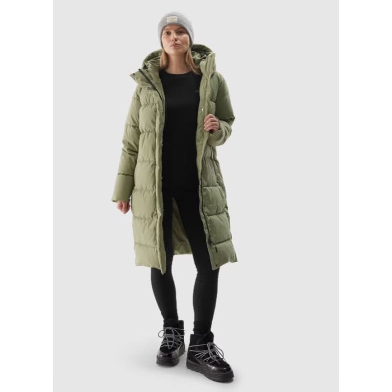 Dámska bunda 4F DOWN JACKET-WAW24TDJAF476-43S-KHAKI 3