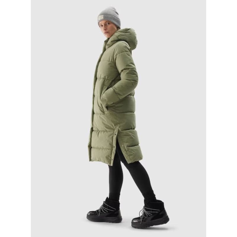Dámska bunda 4F DOWN JACKET-WAW24TDJAF476-43S-KHAKI 5