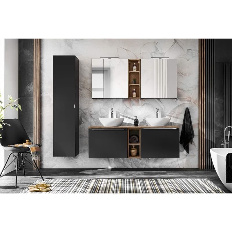 ArtCom Regál do kúpeľne SANTA FE Black 81-01 4
