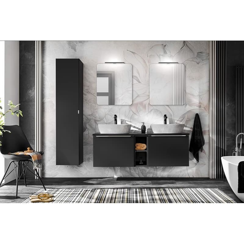 ArtCom Regál do kúpeľne SANTA FE Black 81-01 5