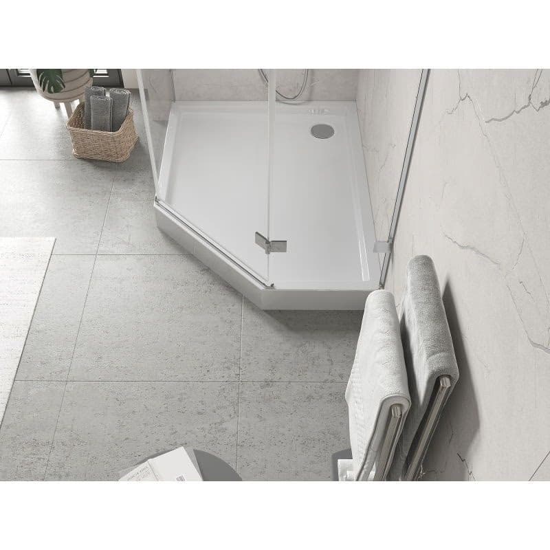 MEXEN - Flow+ päťboká sprchová vanička ľavá 100 x 80, biela lesk 46P108010LH 4