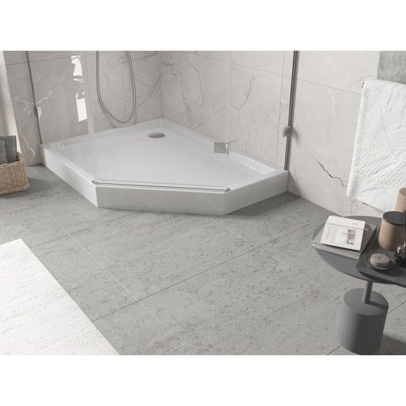 MEXEN - Flow+ päťboká sprchová vanička ľavá 100 x 80, biela lesk 46P108010LH 5