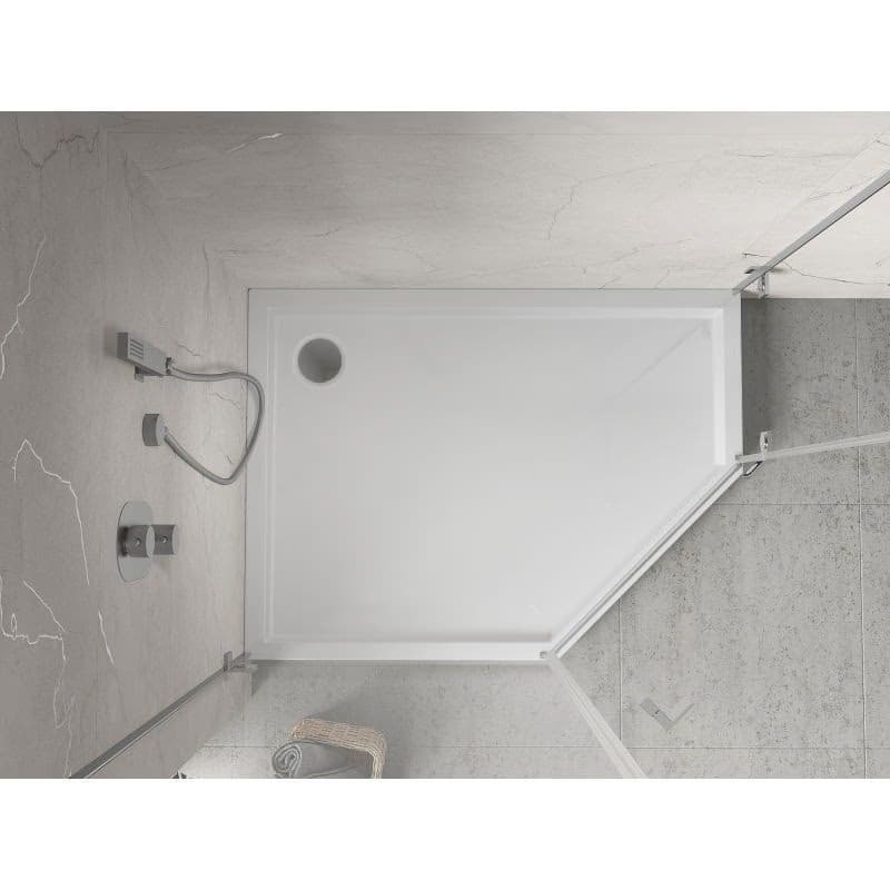 MEXEN - Flow+ päťboká sprchová vanička ľavá 100 x 80, biela lesk 46P108010LH 6