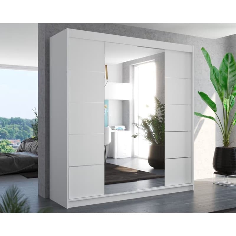 ArtAdrk Šatníková skriňa DALMATIA | biela 200 cm 2