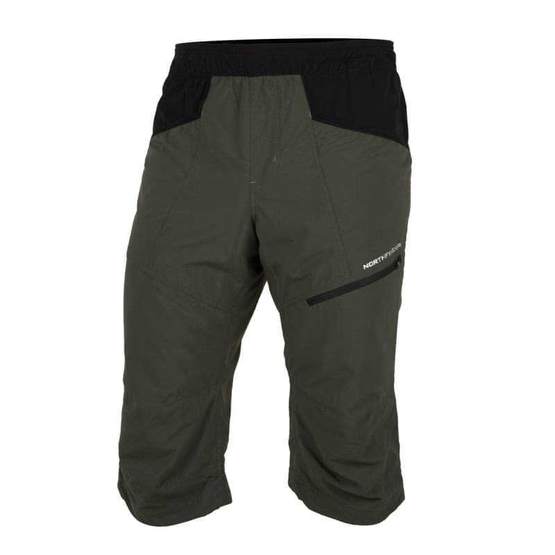 Pánske turistické 3 4 nohavice NORTHFINDER ARTUR-550blackdarkgreen 4