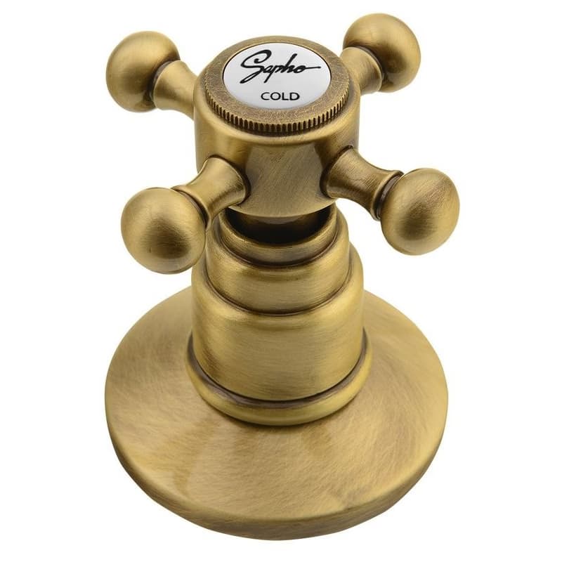 SAPHO - ANTEA trojprvková umývadlová batéria s retro hubicou, s výpusťou, bronz 3226 4