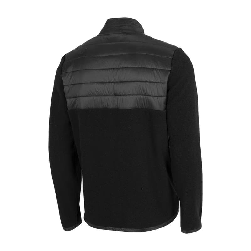 Pánska turistická flisová mikina so zipsom 4F MENS FLEECE PLM014A-20S-DEEP BLACK 5