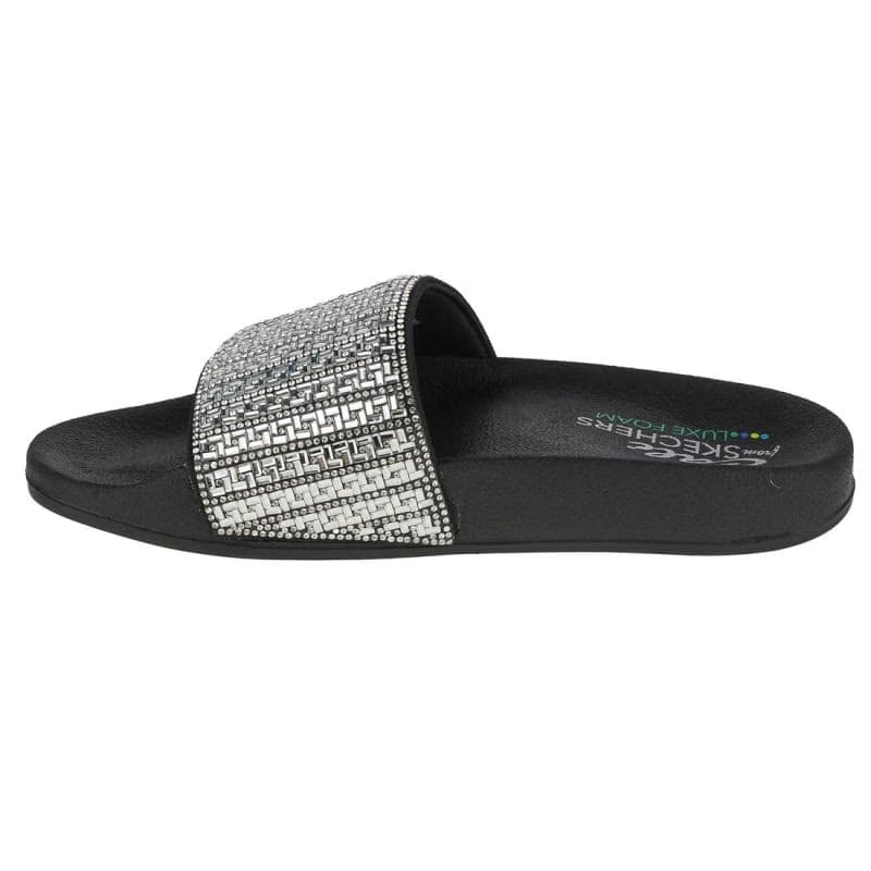 Dámske šlapky (plážová obuv) SKECHERS Pops Up New Spark W black silver 2