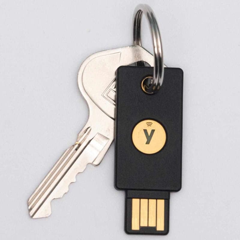 Security Key NFC - USB-A, podporujúci viacfaktorovú autentizáciu (NFC), podpora FIDO2 U2F, vodeodolný 5