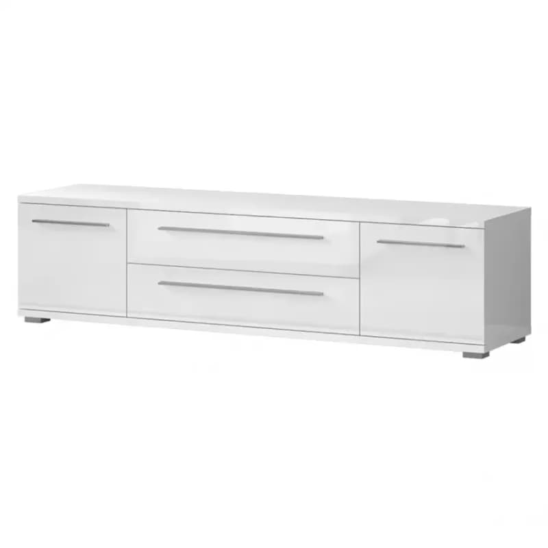 TV stolík Piano TV180-2K2FV/PN-70/KA/70 lakované crystal white