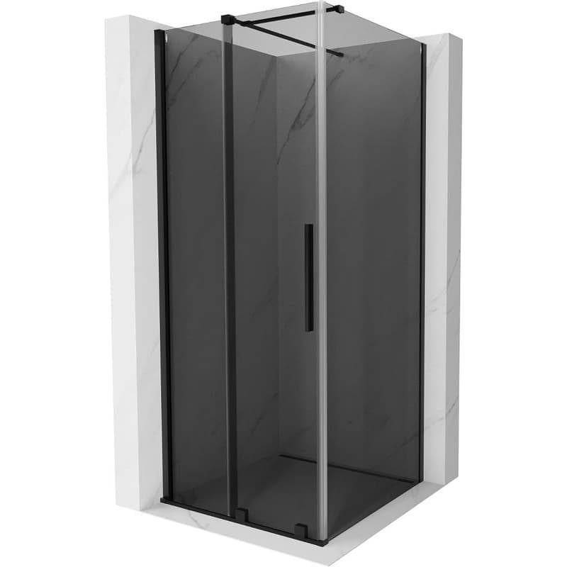 MEXEN/S - Velár sprchovací kút, posuvné dvere 90 x 90, grafit, čierna 871-090-090-41-70 1