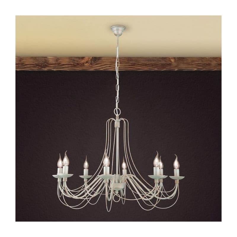 Orion LU 1531/8 - Luster na reťazi VELA 8xE14/40W/230V pr.80 cm biela/zlatá/patina LU 1531/8 Elfeinbein-gold 1