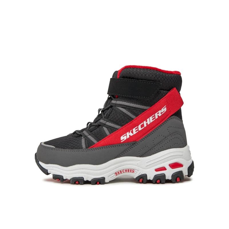 Chlapčenské členkové zimné topánky SKECHERS D Lites Mid black red 2
