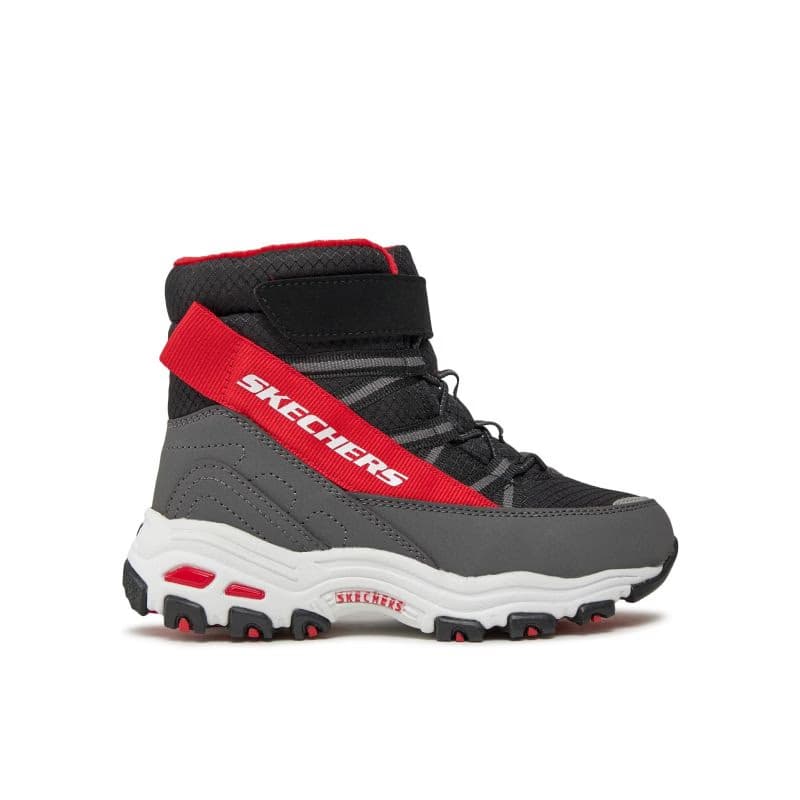 Chlapčenské členkové zimné topánky SKECHERS D Lites Mid black red 3