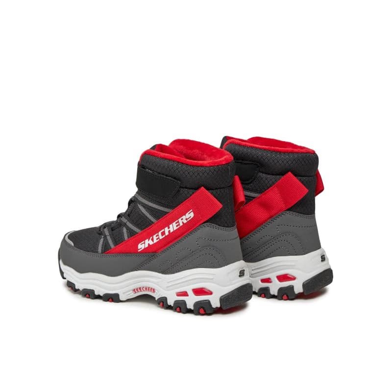 Chlapčenské členkové zimné topánky SKECHERS D Lites Mid black red 4