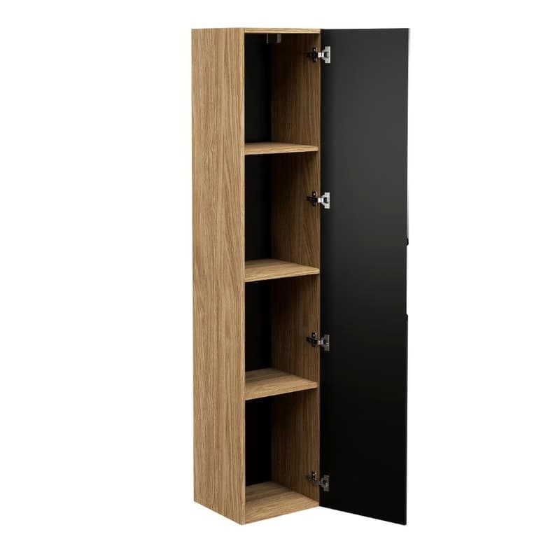 ArtCom Vysoká skrinka do kúpeľne LUXOR Black 80-01-1D 4