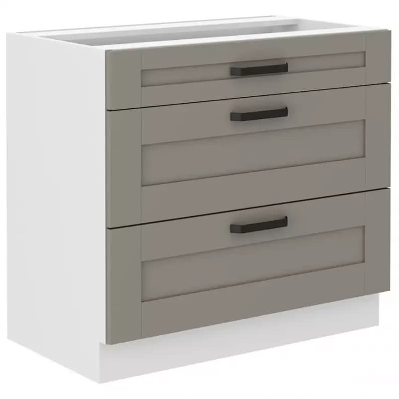 Kuchynská skrinka Luna claygrey/biela 80D 3S BB 1