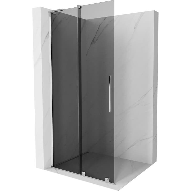 MEXEN/S - Velar L Sprchová zástena posuvná Walk-in 110 x 200, grafit 8 mm, chróm 871-110-003-43-01