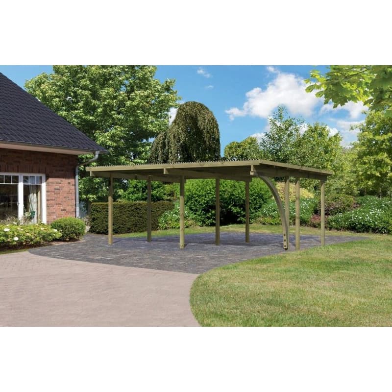 Drevený dvojitý prístrešok / carport ECO 1A Lanitplast 1