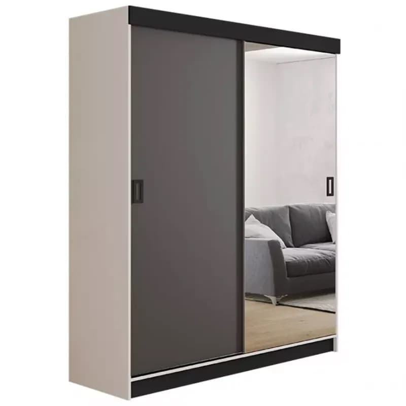 Skriňa Retro 138 1L Biely / Dvierka grafit 1